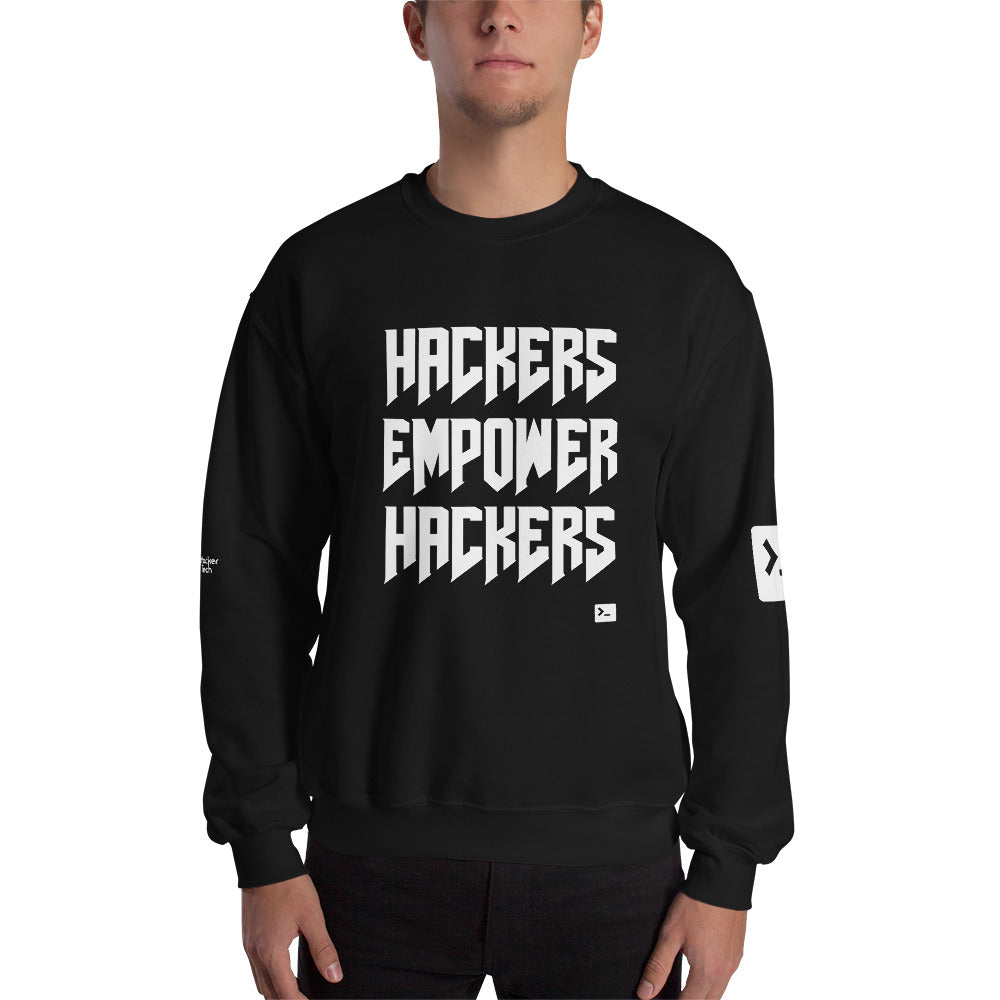 Hackers empower hackers - Unisex Sweatshirt by DarkByteGear