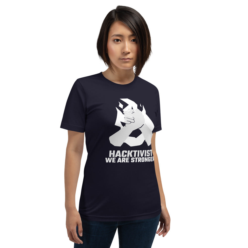 Hacktivist - Short-Sleeve Unisex T-Shirt (white text) by DarkByteGear