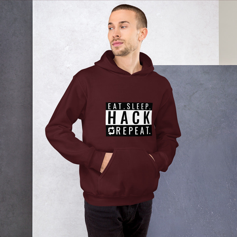 Eat Sleep Hack Repeat - Unisex Hoodie by DarkByteGear