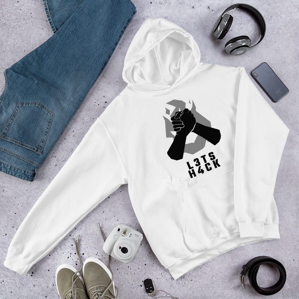 L3ts H4ck - Unisex Hoodie (black text) by DarkByteGear
