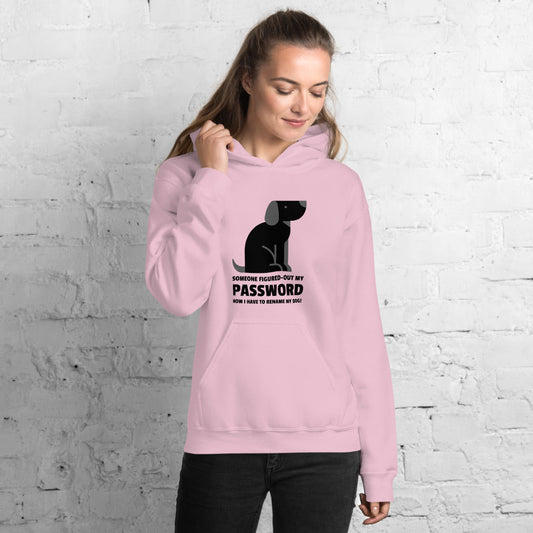 Someone figured-out my PASSWORD - Unisex Hoodie (black text) by DarkByteGear