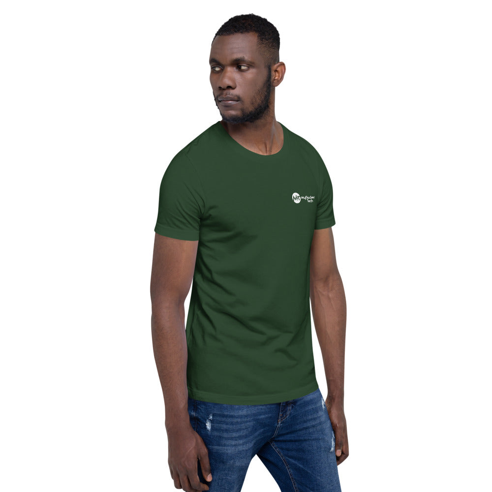 $ sudo systemctl restart 2020 - Short-Sleeve Unisex T-Shirt (with back design) by DarkByteGear