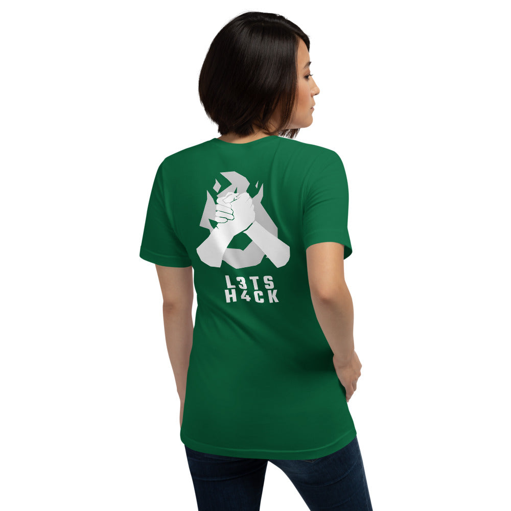 L3ts H4ck - Short-Sleeve Unisex T-Shirt (white text) by DarkByteGear
