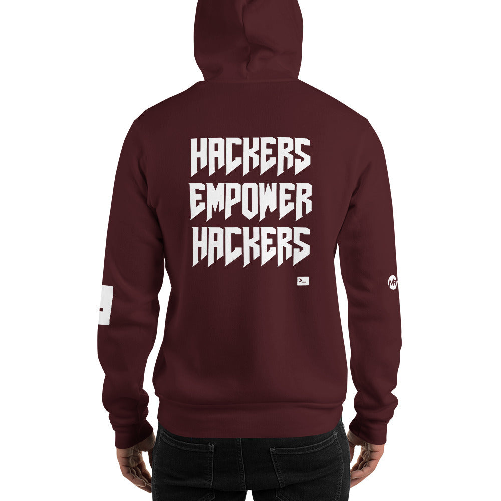 Hackers empower hackers - Unisex Hoodie by DarkByteGear