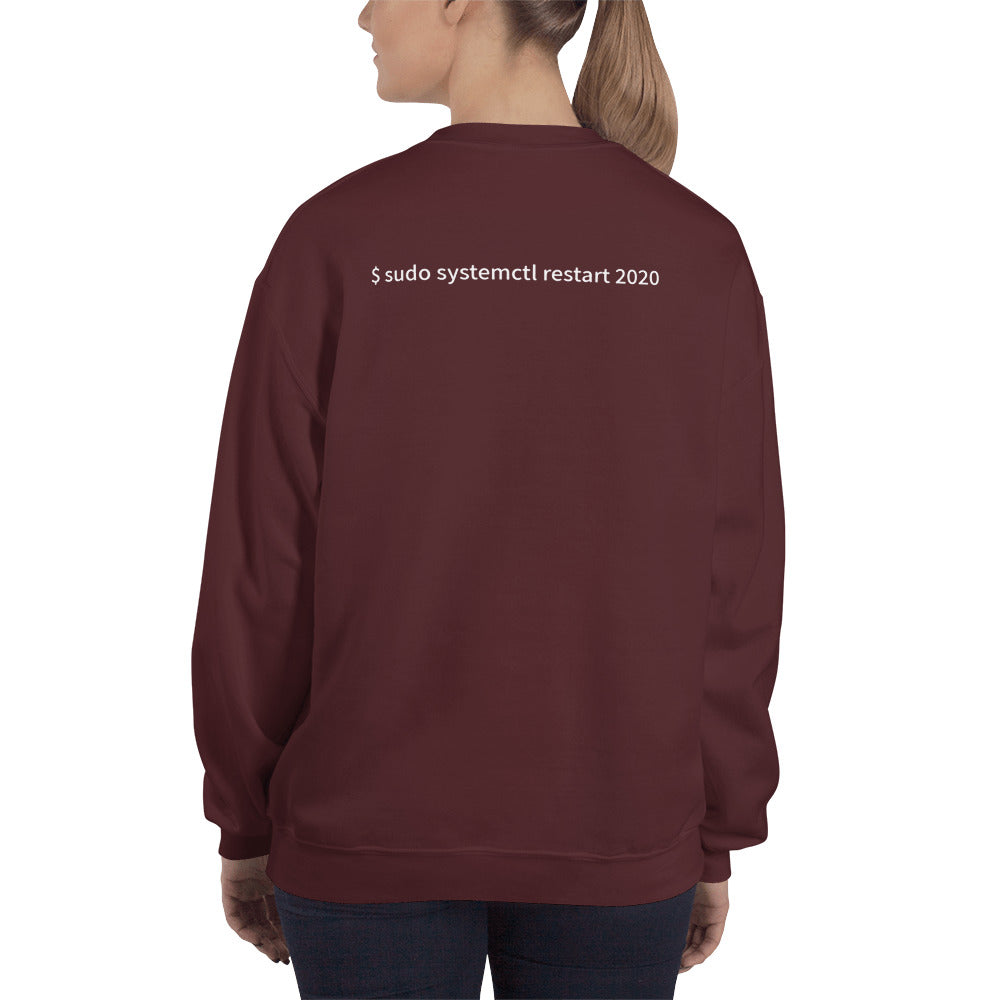 $ sudo systemctl restart 2020- Unisex Sweatshirt (with back design) by DarkByteGear