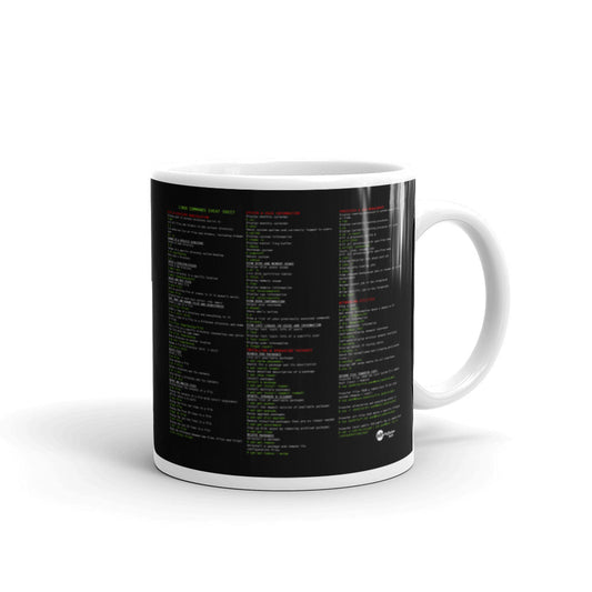 Linux Commands Cheat Sheet - Mug by DarkByteGear