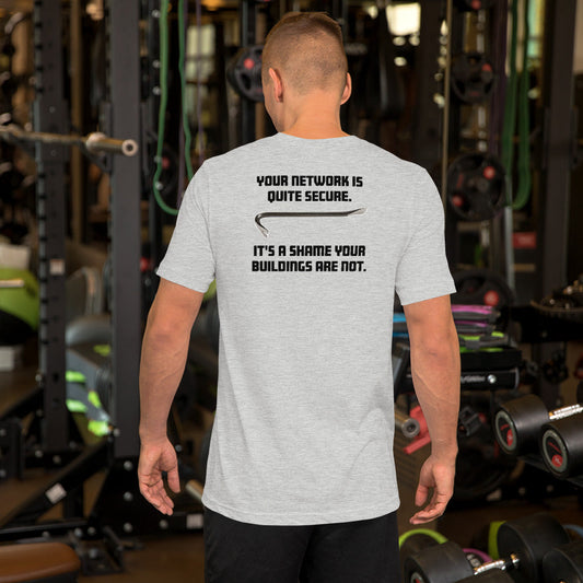 Your network is quite secure - Short-Sleeve Unisex T-Shirt (black text) by DarkByteGear