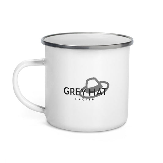 Grey Hat Hacker - Enamel Mug by DarkByteGear