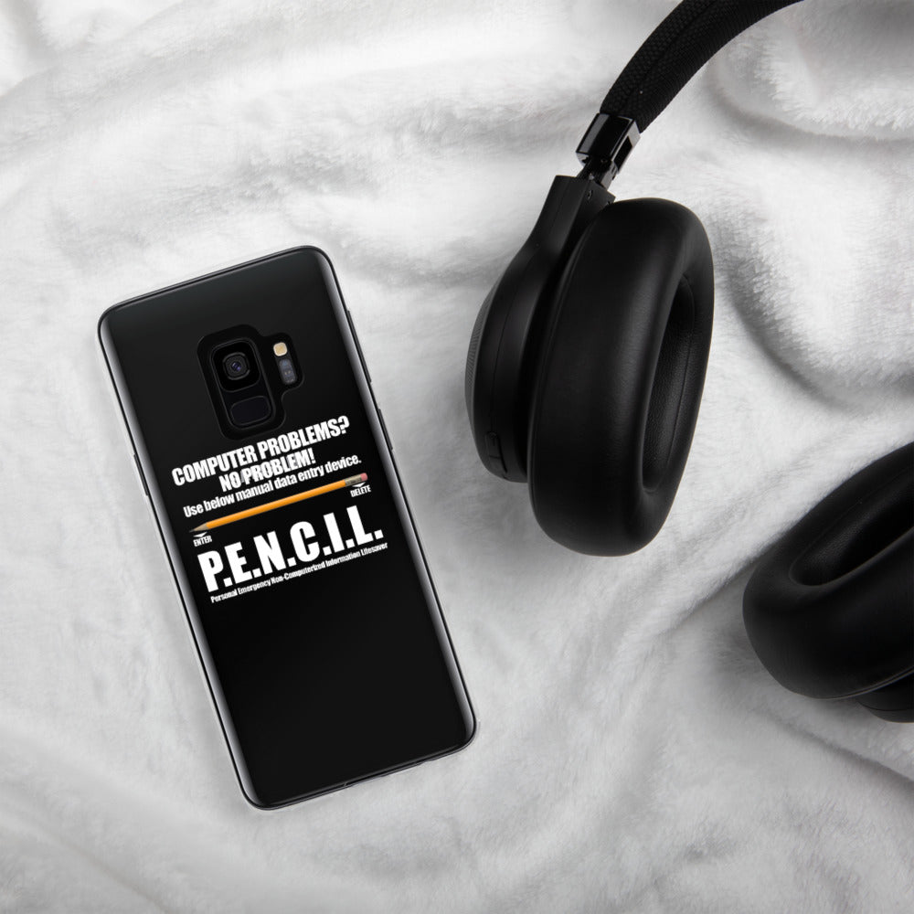 P.E.N.C.I.L. - Samsung Case (white text) by DarkByteGear