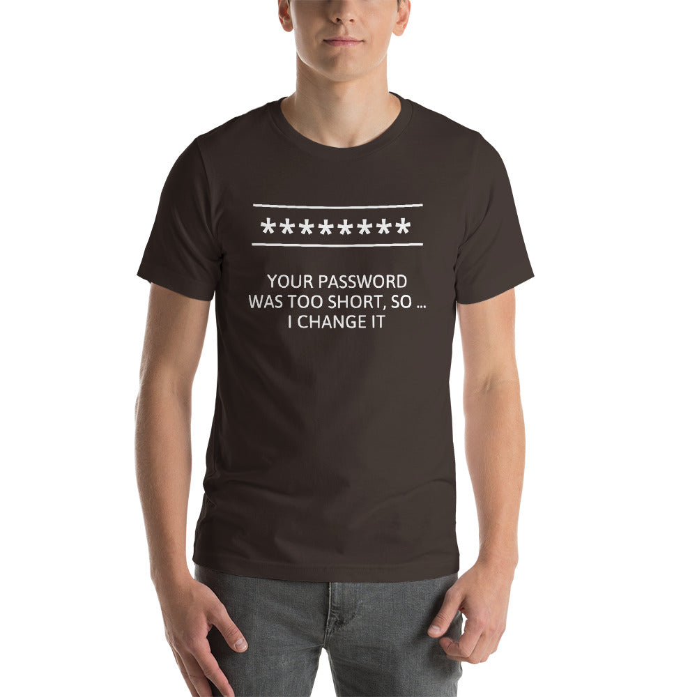 Password - Short-Sleeve Unisex T-Shirt (white text) by DarkByteGear