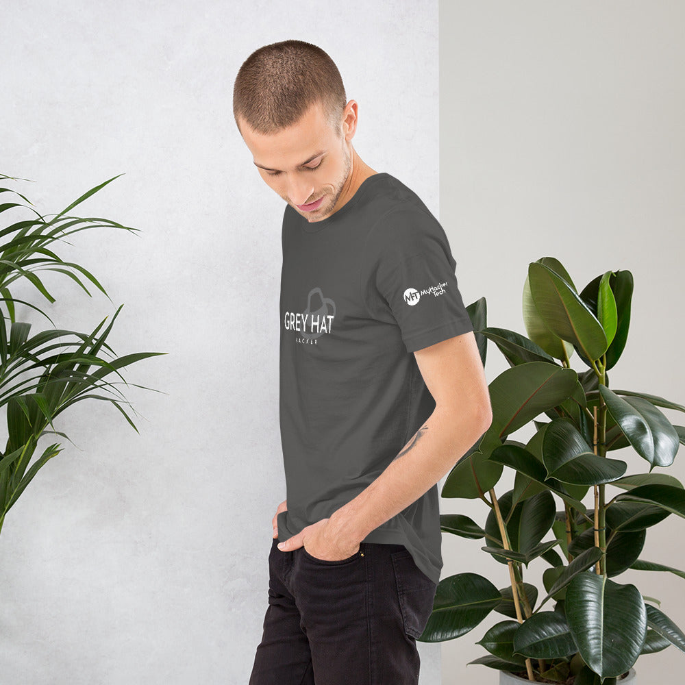 Grey Hat Hacker - Short-Sleeve Unisex T-Shirt by DarkByteGear