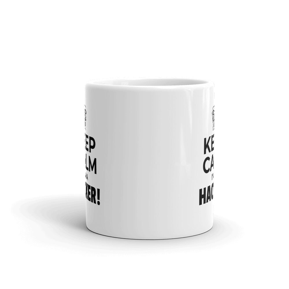 Keep Calm I'm a hacker! - Mug (black text) by DarkByteGear