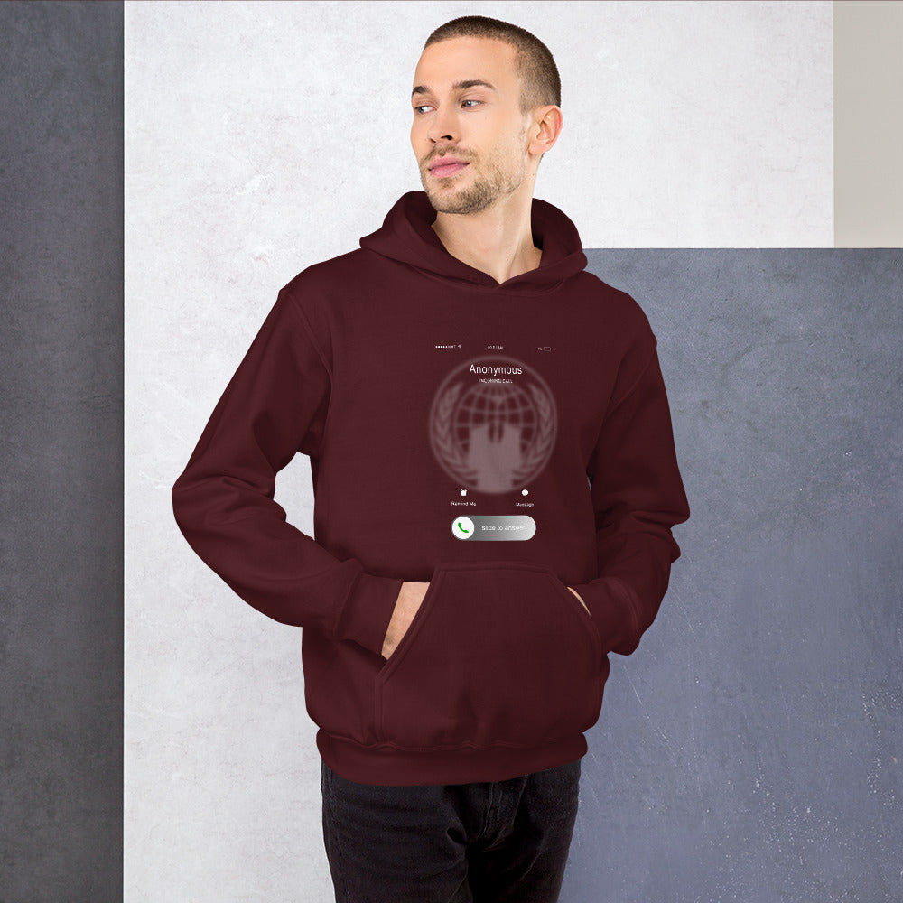 Anonymous incoming call - Unisex Hoodie by DarkByteGear