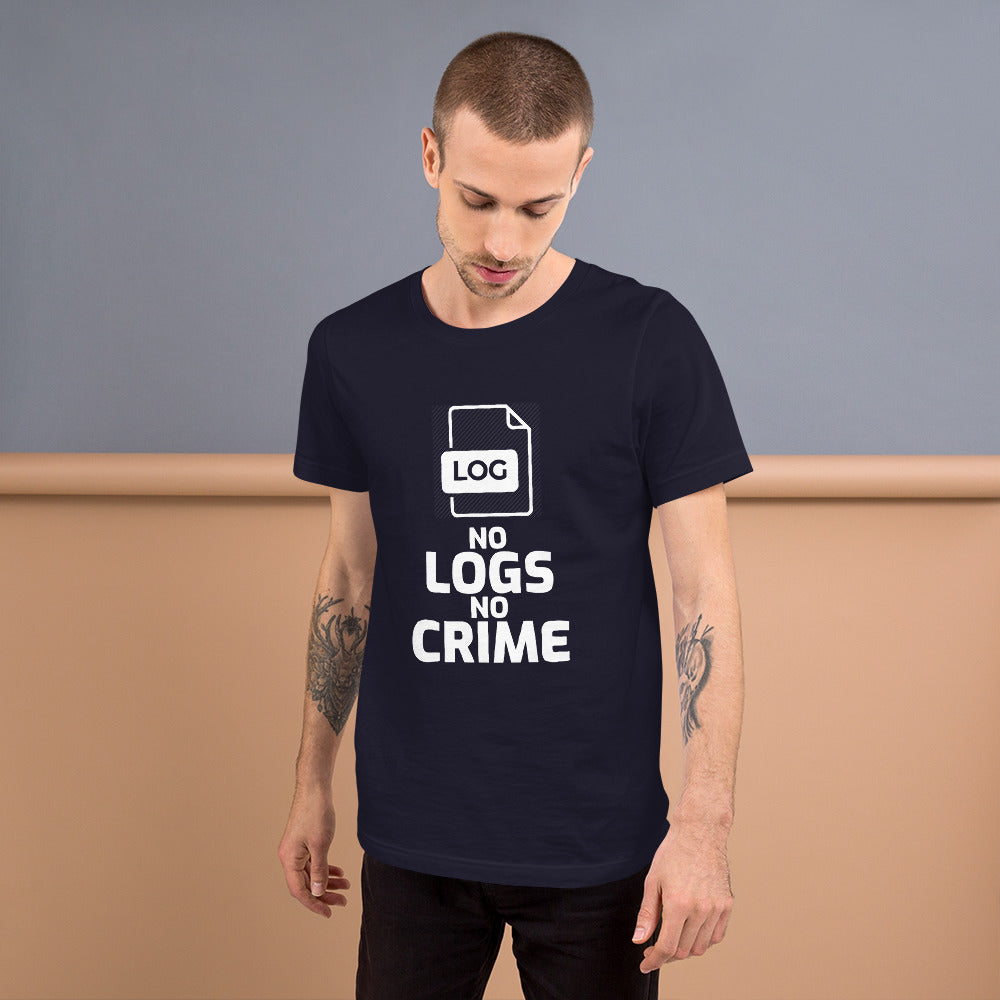 No logs no crime - Short-Sleeve Unisex T-Shirt by DarkByteGear