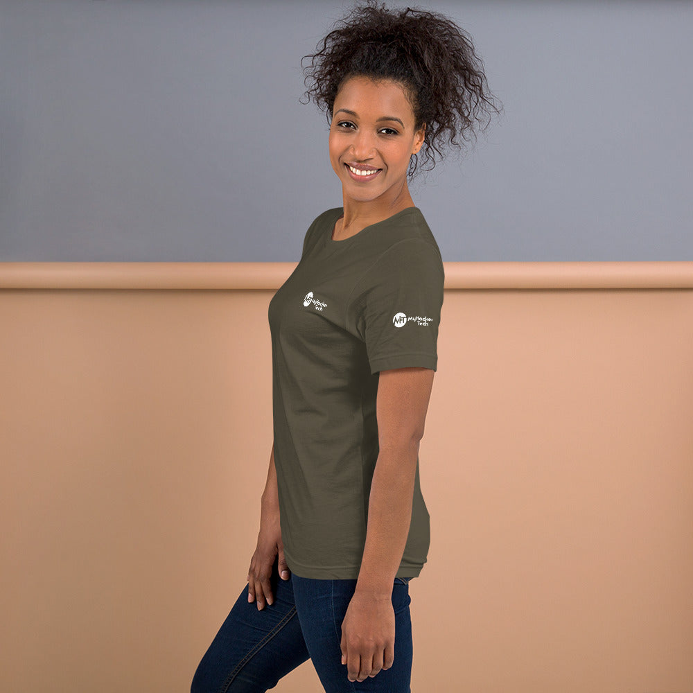 Linux Tweaks - world not found - Short-Sleeve Unisex T-Shirt (with all sides designs) by DarkByteGear