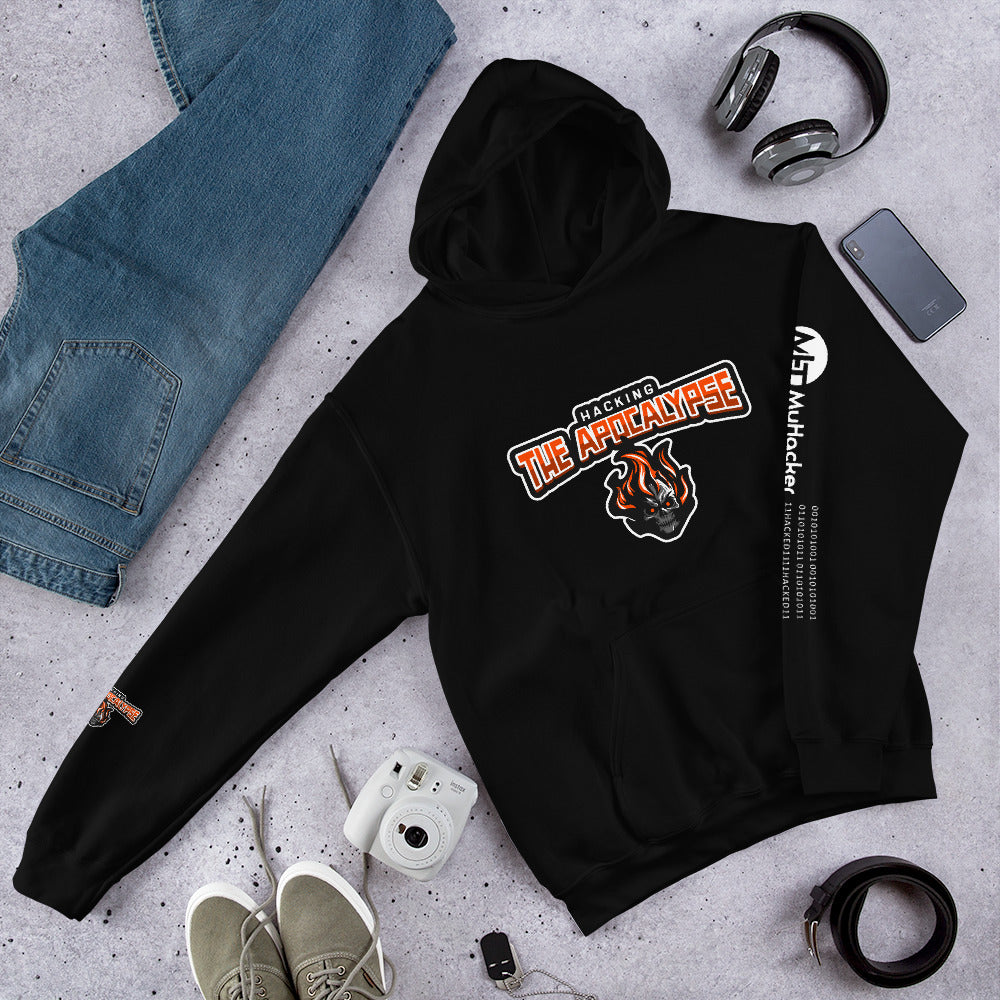 Hacking the apocalypse v1 - Unisex Hoodie (with all sides design) by DarkByteGear