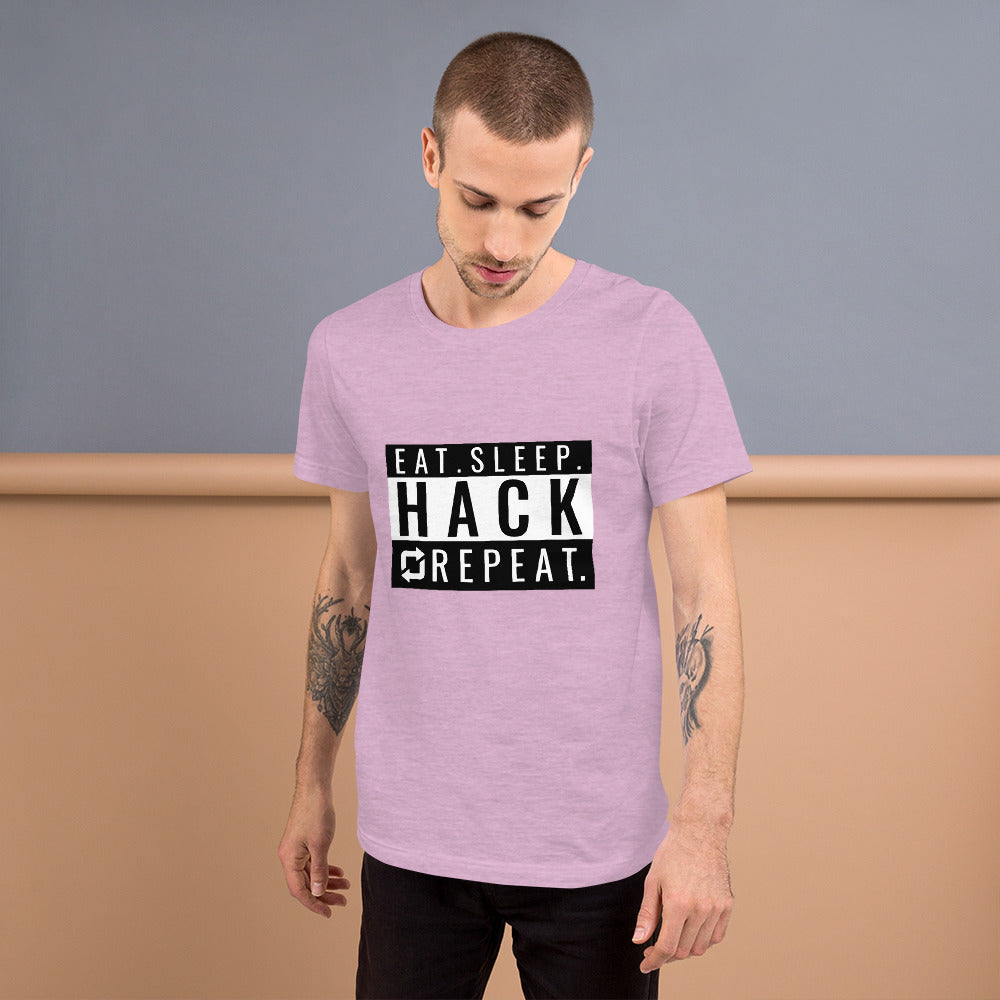 Eat seep hack repeat - Short-Sleeve Unisex T-Shirt by DarkByteGear