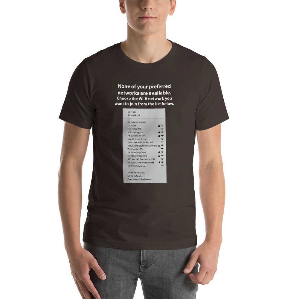 None of your preferred networks are available - Short-Sleeve Unisex T-Shirt by DarkByteGear