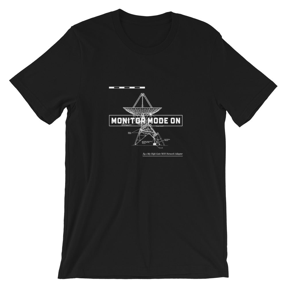 Monitor mode ON - Short-Sleeve Unisex T-Shirt by DarkByteGear