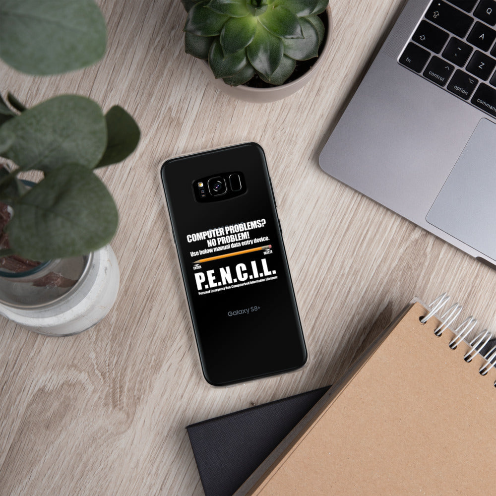 P.E.N.C.I.L. - Samsung Case (white text) by DarkByteGear