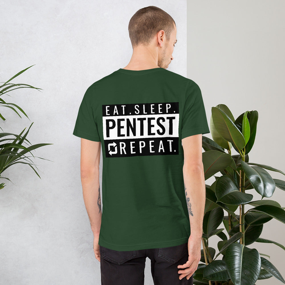 Eat sleep pentest repeat - Short-Sleeve Unisex T-Shirt by DarkByteGear