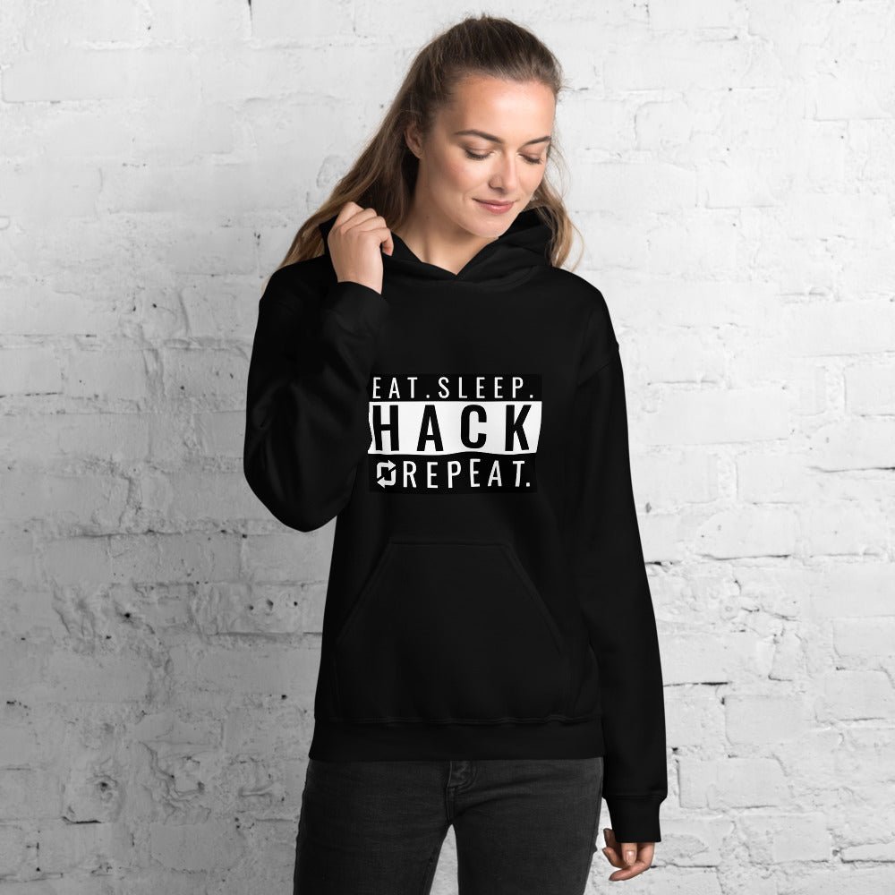 Eat Sleep Hack Repeat - Unisex Hoodie by DarkByteGear