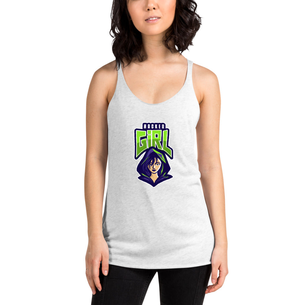 Hackergirl v.1 - Women's Racerback Tank by DarkByteGear