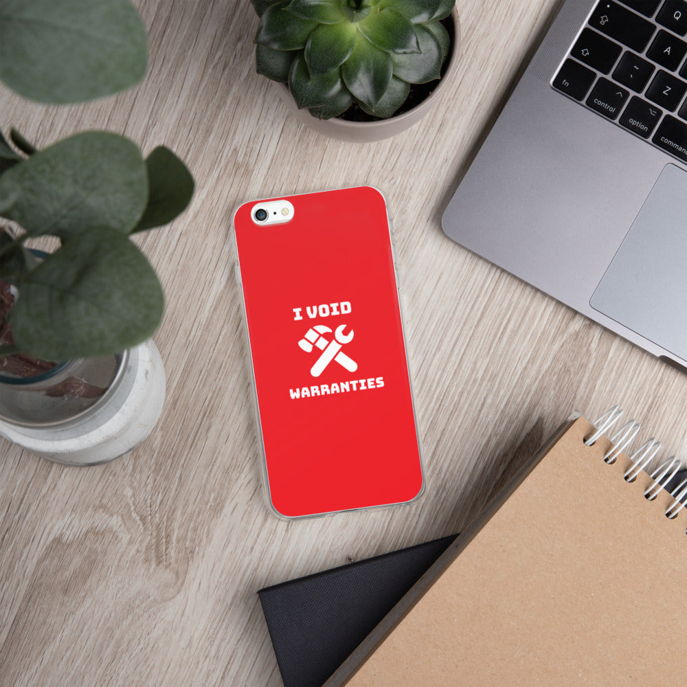 I void warranties - iPhone Case (red) by DarkByteGear