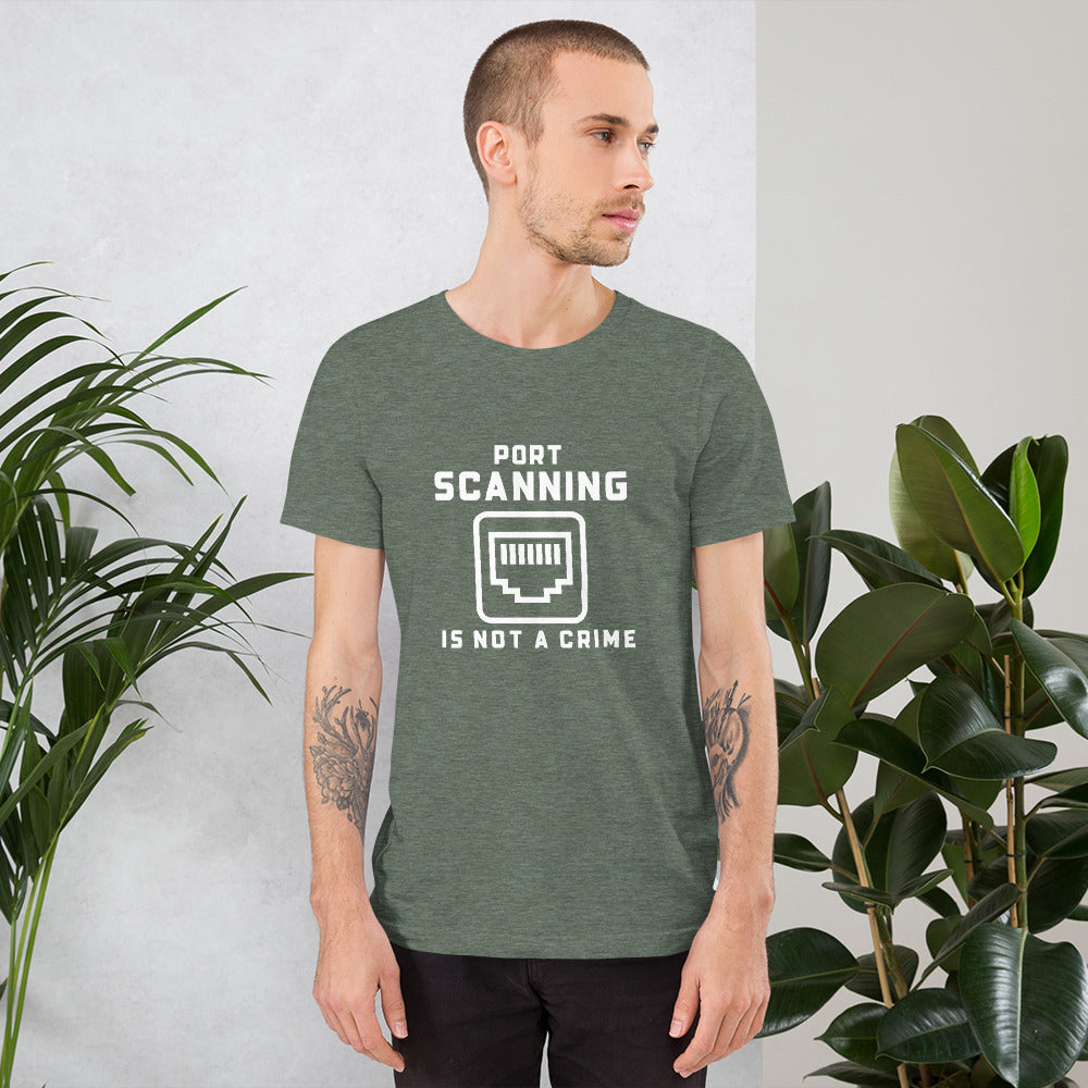 Port Scanning is not a crime - Short-Sleeve Unisex T-Shirt by DarkByteGear