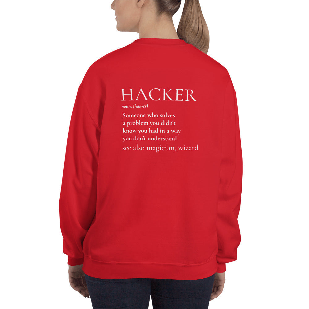 HACKER noun. [hak-er] - Unisex Sweatshirt by DarkByteGear