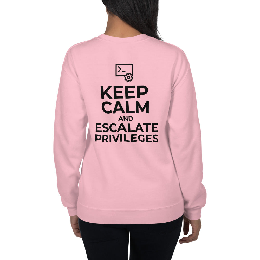 Keep calm and escalate privileges - Unisex Sweatshirt by DarkByteGear