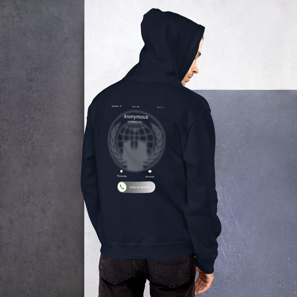 Anonymous incoming call - Unisex Hoodie by DarkByteGear