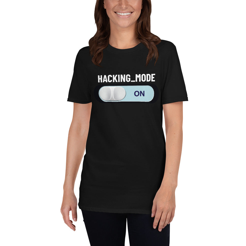 Hacking mode ON - Short-Sleeve Unisex T-Shirt by DarkByteGear