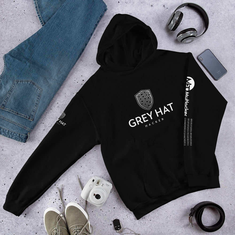 Grey Hat Hacker - Unisex Hoodie by DarkByteGear