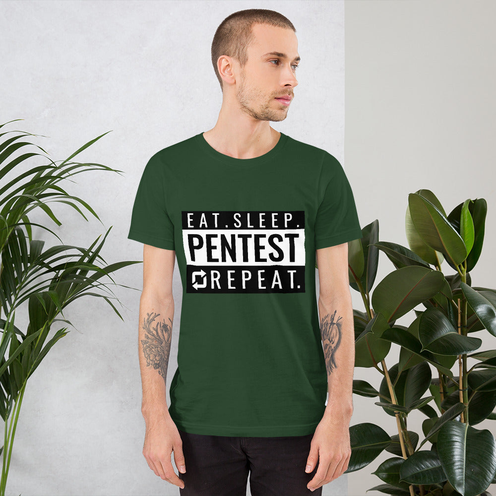 Eat sleep pentest repeat - Short-Sleeve Unisex T-Shirt by DarkByteGear