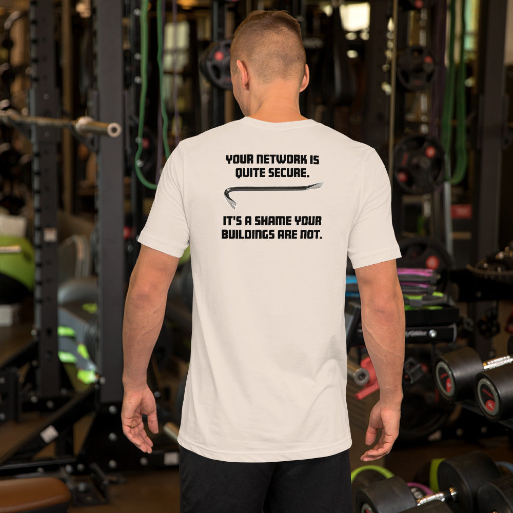 Your network is quite secure - Short-Sleeve Unisex T-Shirt (black text) by DarkByteGear