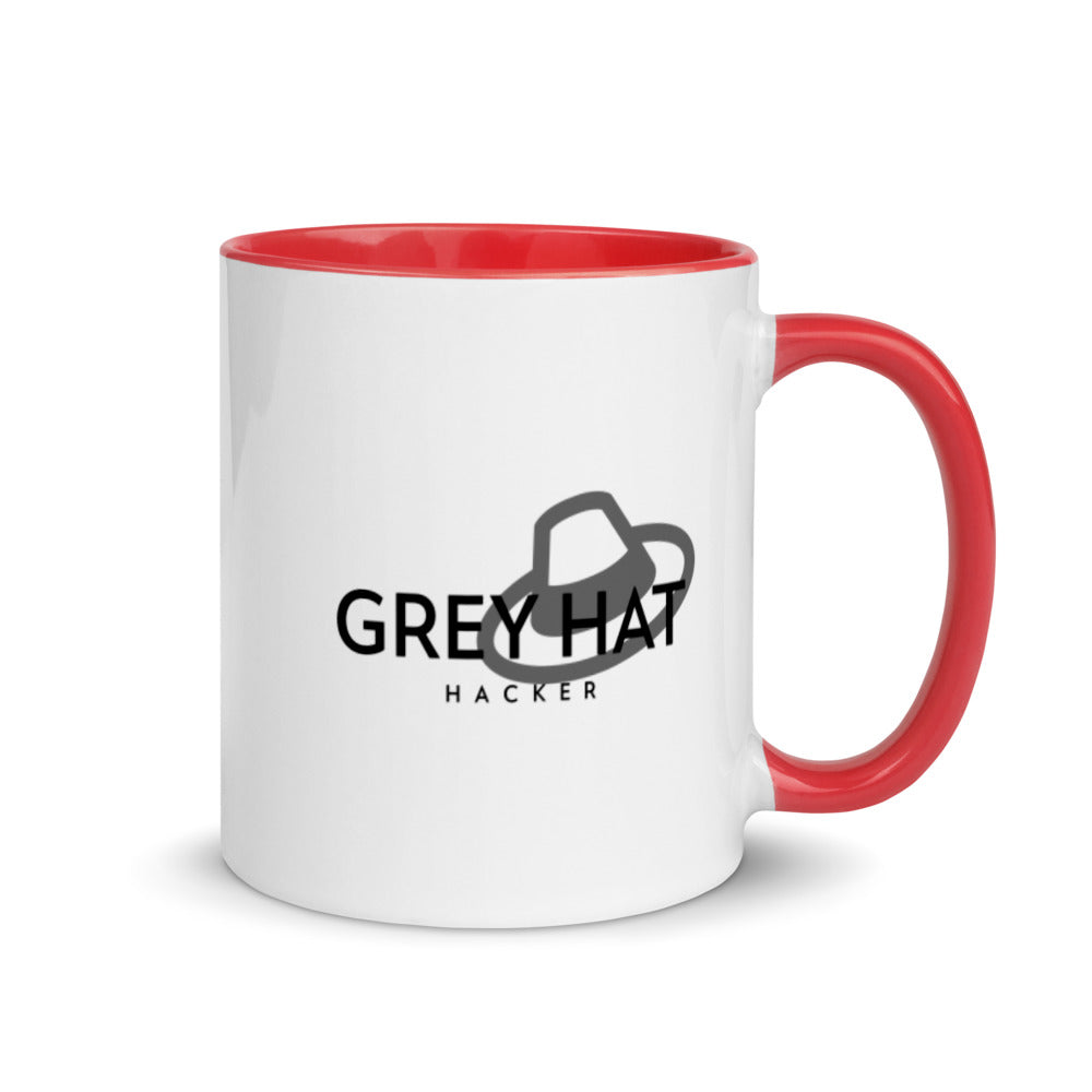 Grey Hat Hacker - Mug with Color Inside by DarkByteGear