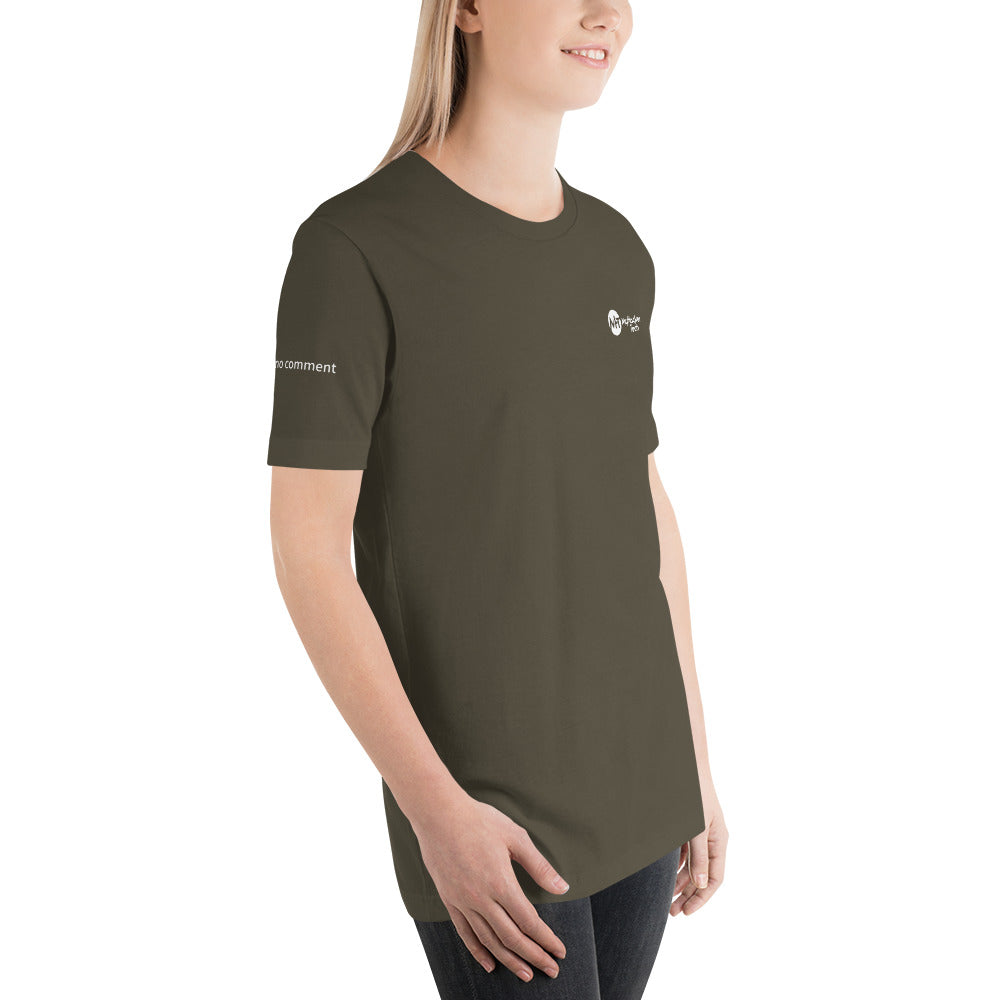 // no comment - Short-Sleeve Unisex T-Shirt (with all sides design) by DarkByteGear