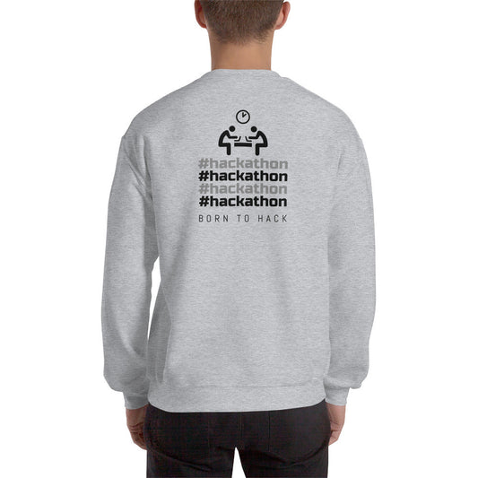 #hackathon - Unisex Sweatshirt (black text) by DarkByteGear