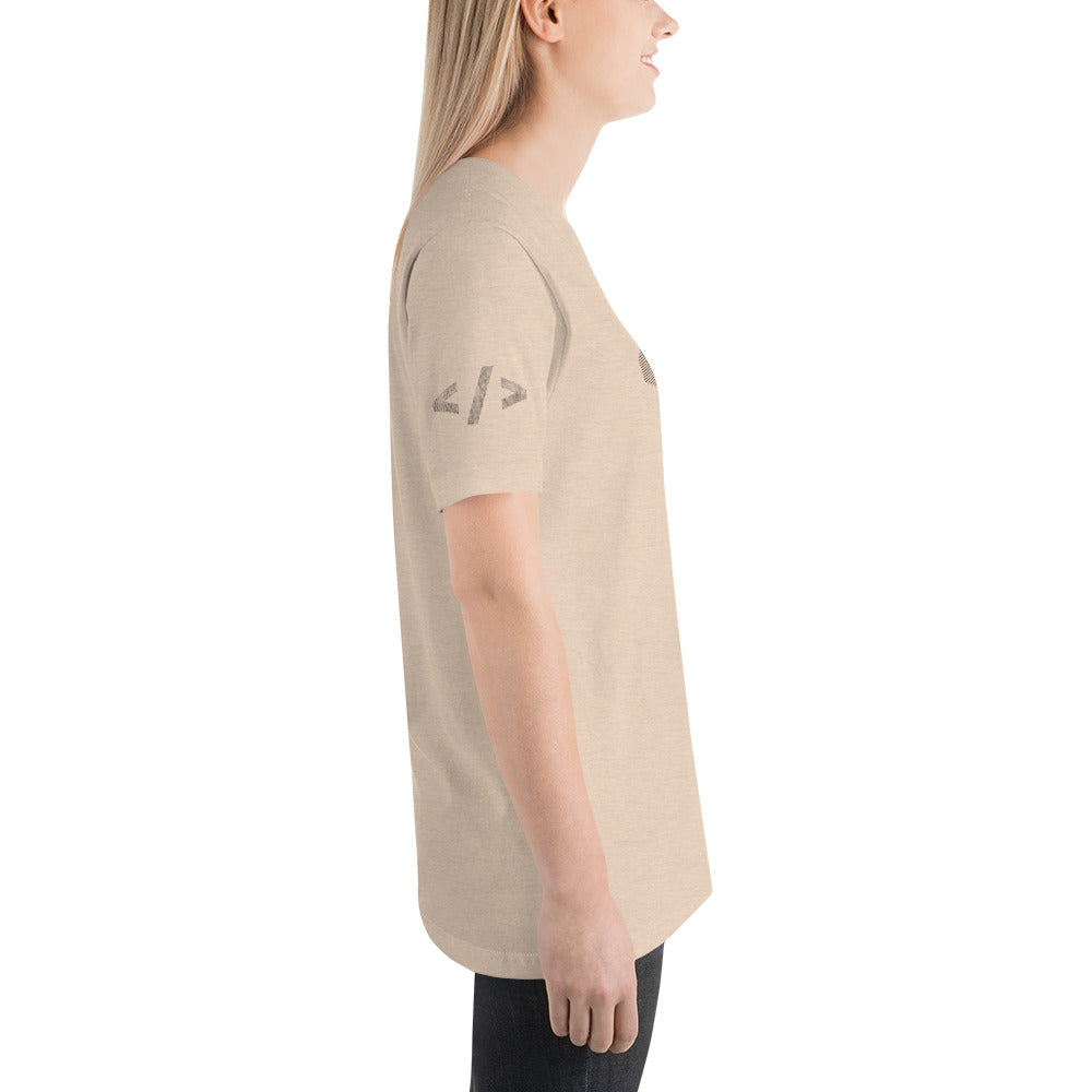 Culture of code in ASCII characters - Short-Sleeve Unisex T-Shirt (black text) by DarkByteGear
