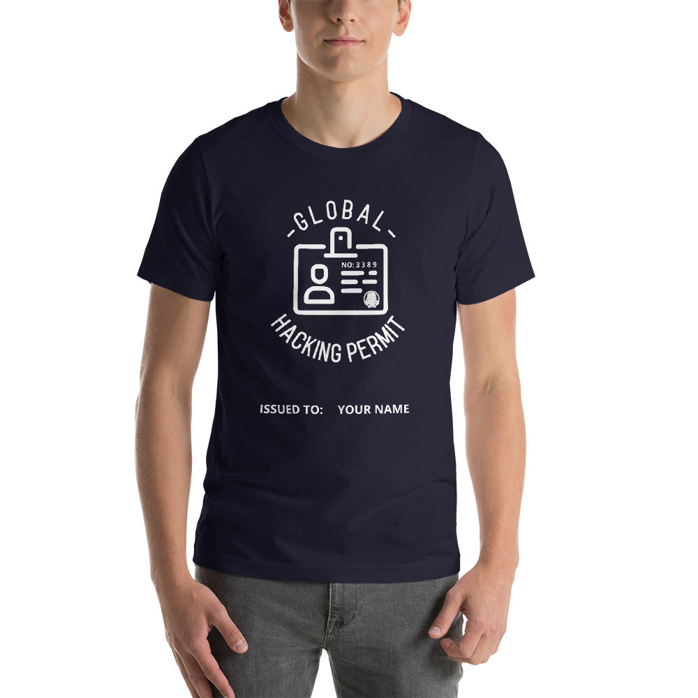 Global Hacking Permit 3389 - Short-Sleeve Unisex T-Shirt by DarkByteGear