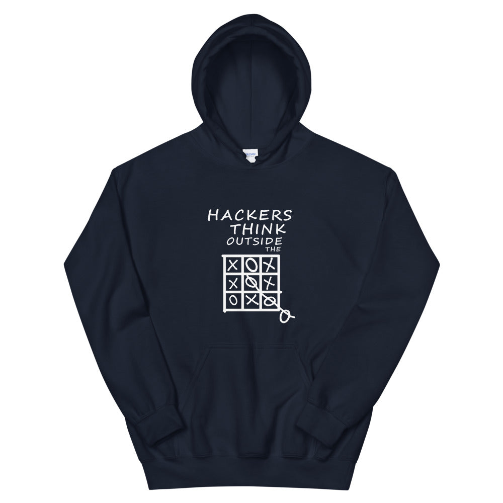 Hackers think outside the box - Unisex Hoodie by DarkByteGear