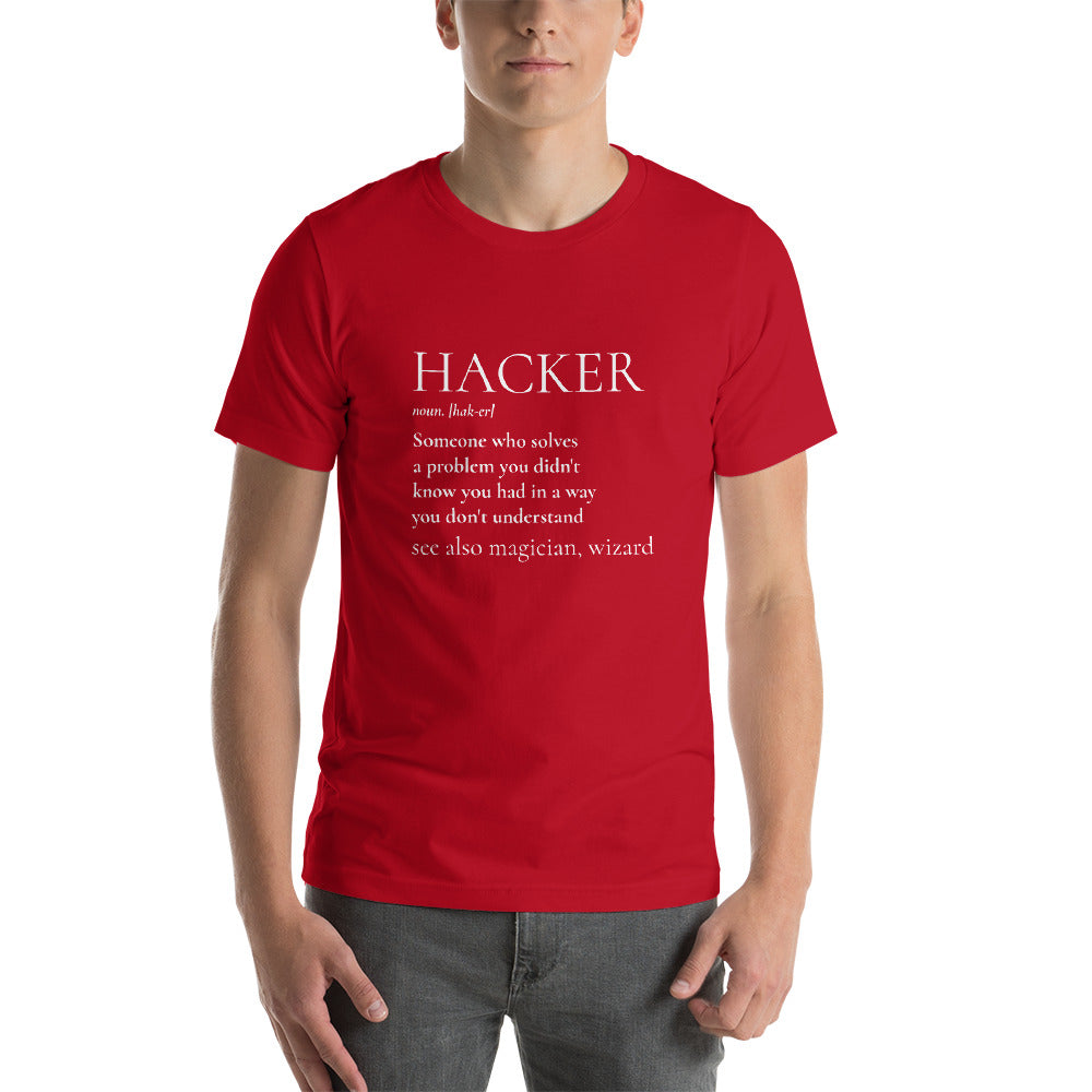 HACKER noun. [hak-er] - Short-Sleeve Unisex T-Shirt by DarkByteGear