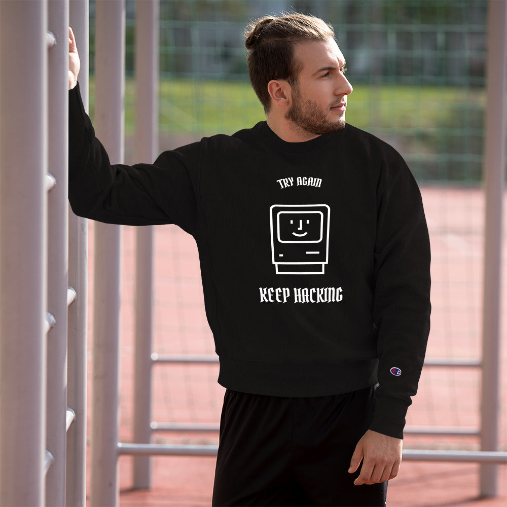 Keep hacking - Champion Sweatshirt by DarkByteGear