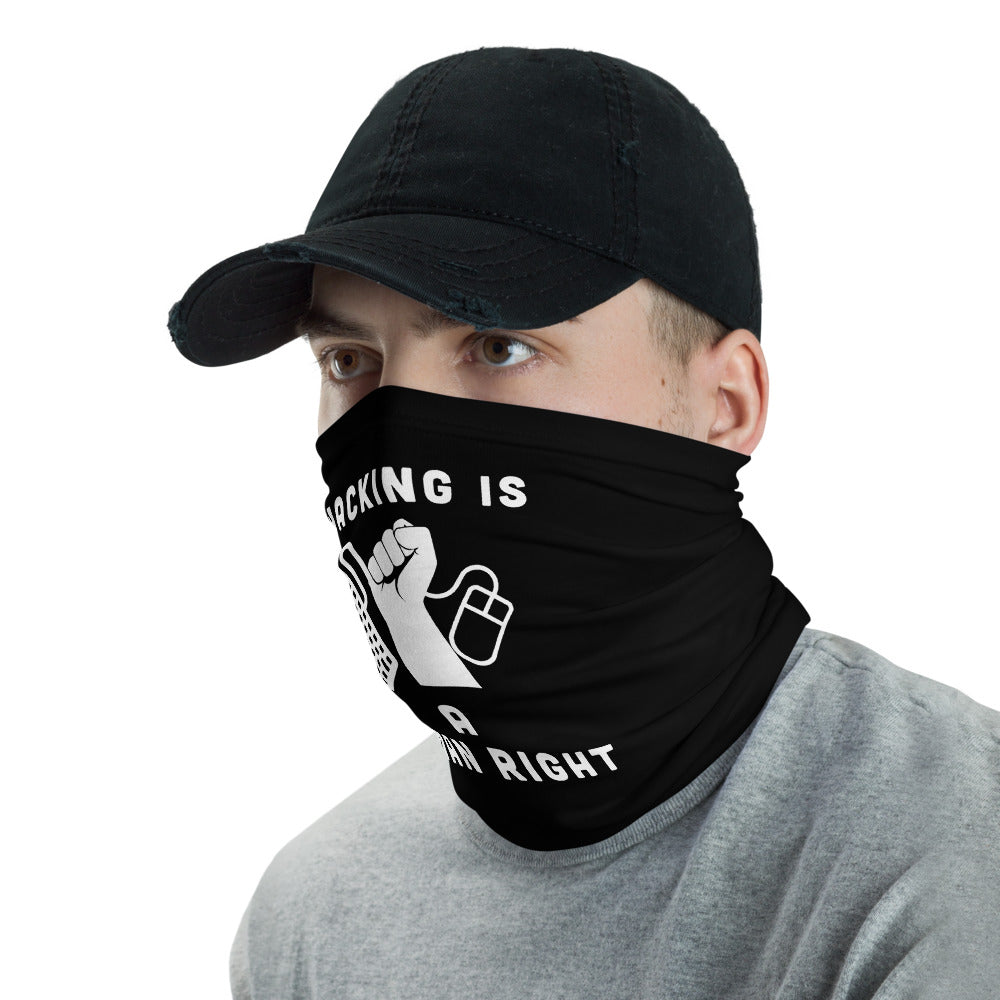 Hacking is a human right - Neck Gaiter by DarkByteGear