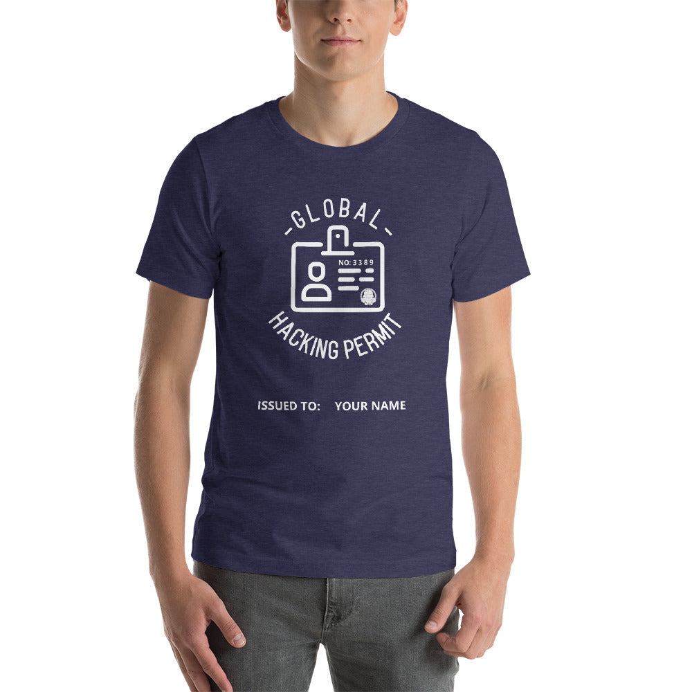 Global Hacking Permit 3389 - Short-Sleeve Unisex T-Shirt by DarkByteGear