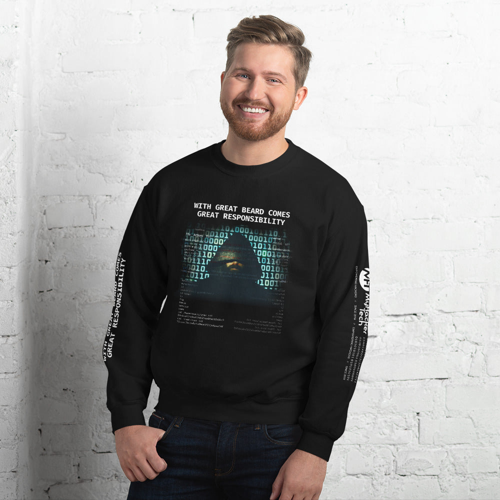 With Great Beard Comes Great Responsibility - Unisex Sweatshirt by DarkByteGear
