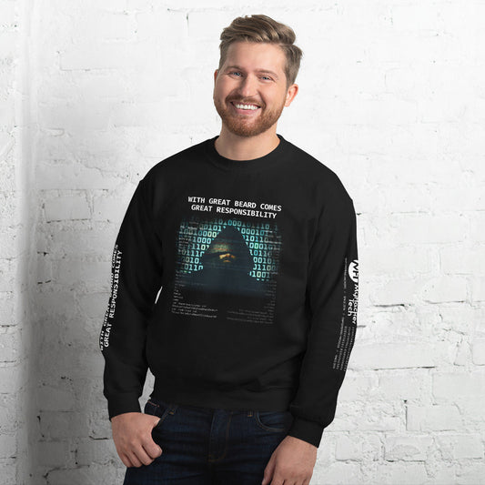 With Great Beard Comes Great Responsibility - Unisex Sweatshirt by DarkByteGear