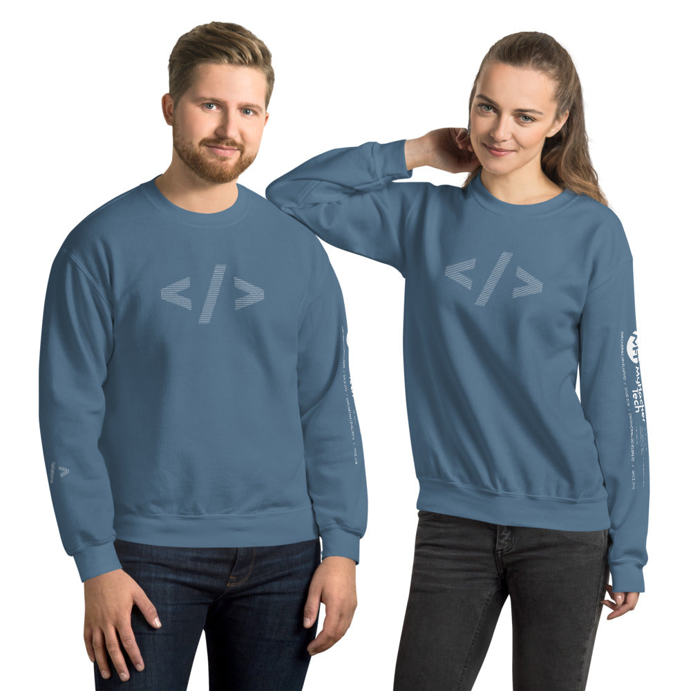 Culture of code in ASCII characters - Unisex Sweatshirt by DarkByteGear