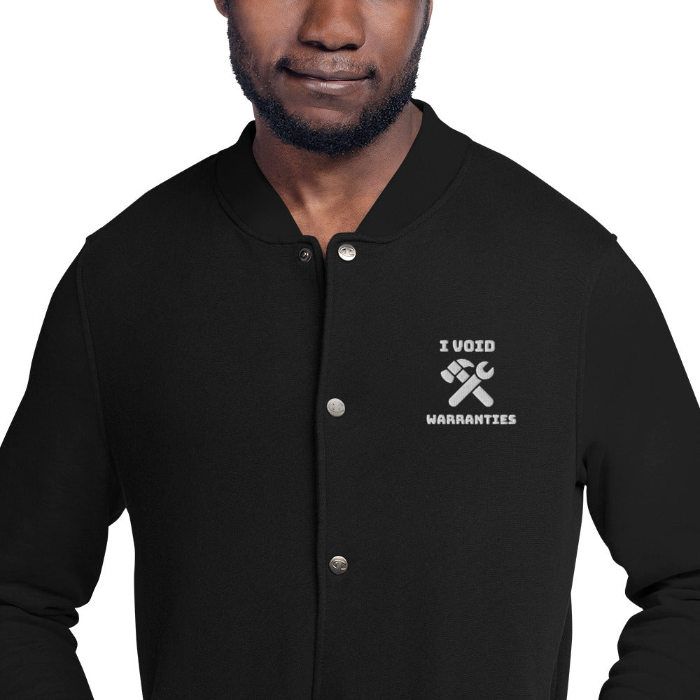 I void warranties - Embroidered Champion Bomber Jacket by DarkByteGear